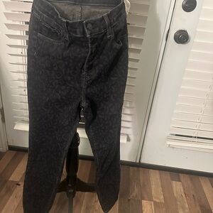 J Brand Black Leopard Print Skinny Jeans